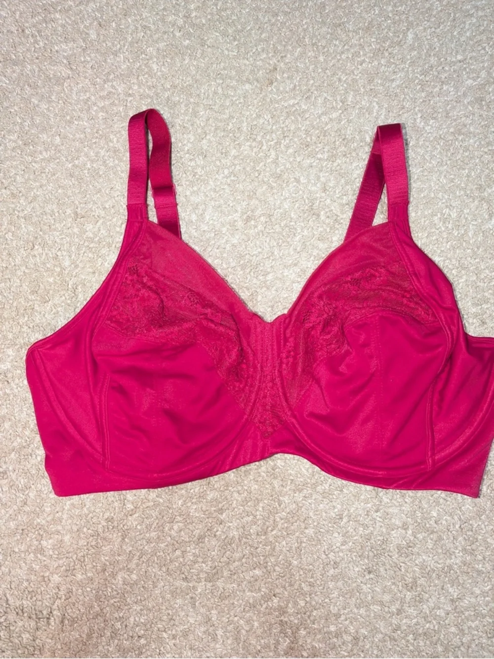 Bali Unlined Full Coverage Bra - Bright Pink
